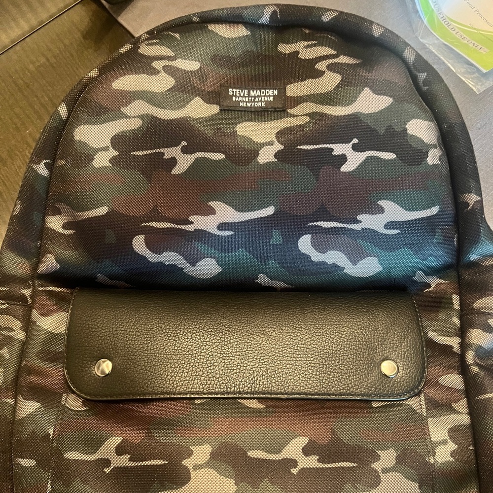 Steve Madden designer backpack with leather front pocket